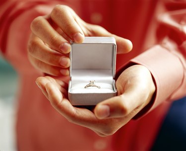 Man with engagement ring